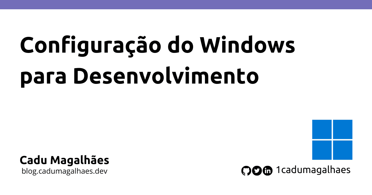 Configuração do Windows para desenvolvimento